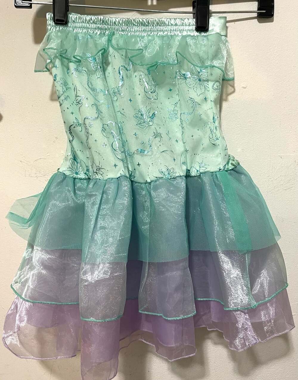 Disney The Little Mermaid Ariel Sequin Costume Dress Skirt Size 4